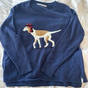 Woolrich Women's Blue Sweater with Hunting Dog Design